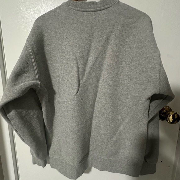 Ebbets Field Flannels Gray Crewneck Sweater with Iconic Design - Picture 2 of 11